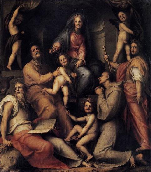 Jacopo Pontormo Madonna and Child with Saints Spain oil painting art